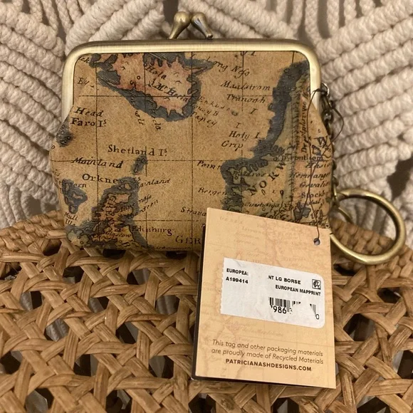 Patricia Nash Borse Coin Purse in European Map Print - Picture 2 of 8